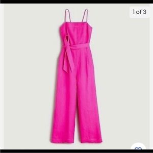 JCREW Beautiful Pink Linen Jumpsuit!!!  Size 6 Gently Loved.
